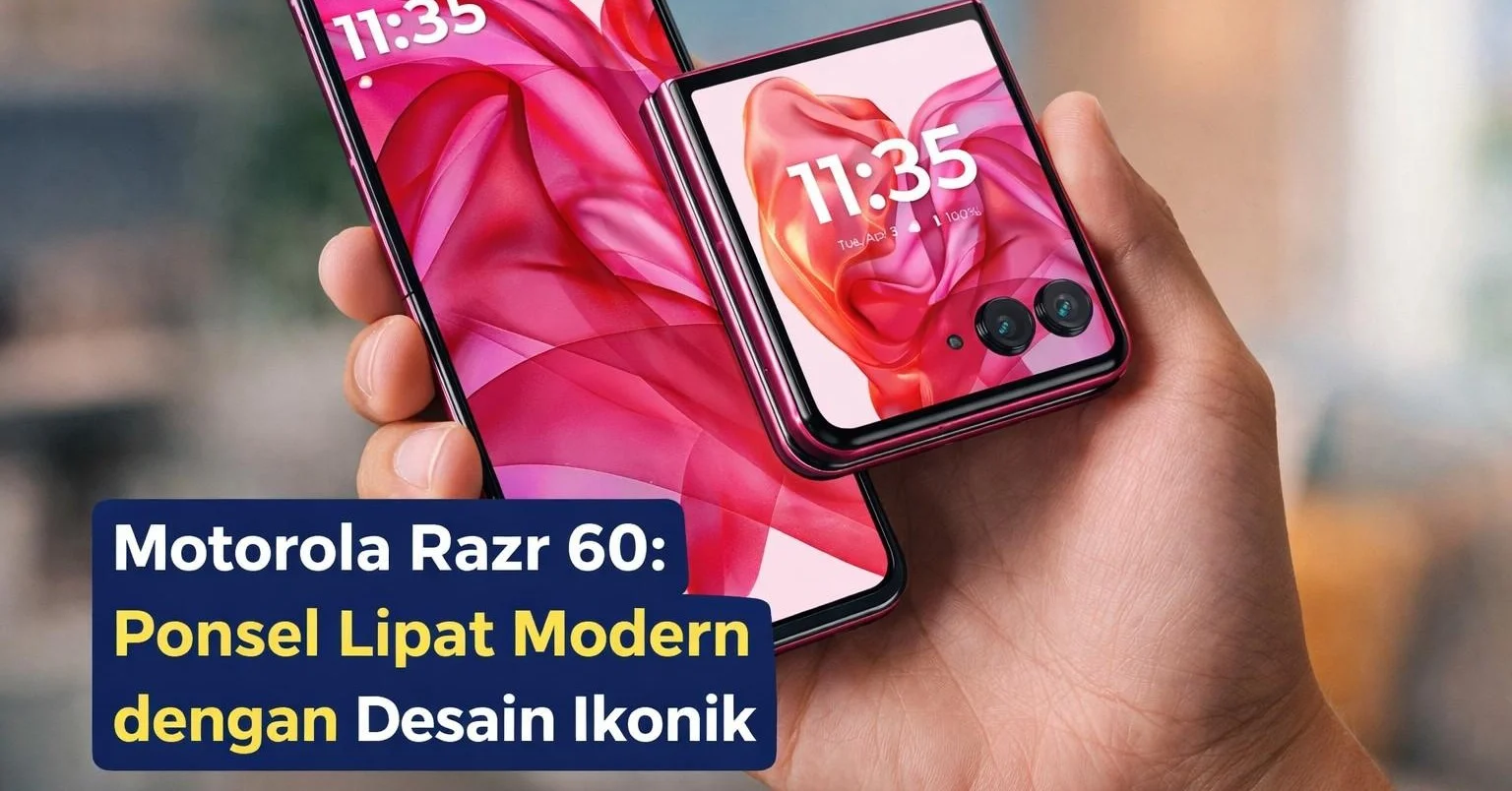 Motorola Razr 60 Ponsel Lipat Modern dengan Desain Ikonik